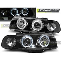 TUNING-TEC žarometi (Angel Eyes) za BMW E38 06.94-08.98 (H1), črna