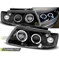 TUNING-TEC žarometi (Angel Eyes) za VW PASSAT B5 3B 11.96-08.00 (H1), črna, V1