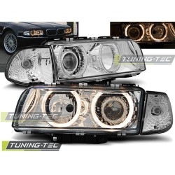 TUNING-TEC žarometi (Angel Eyes) za BMW E38 06.94-08.98 (H7), krom