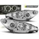 Osvetlenie TUNING-TEC žarometi (Angel Eyes) za PEUGEOT 206 10.98-02 206 (H1), krom | race-shop.si