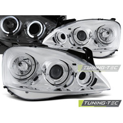TUNING-TEC žarometi (Angel Eyes) za OPEL CORSA C 11.00 - 09.06 (H1), krom