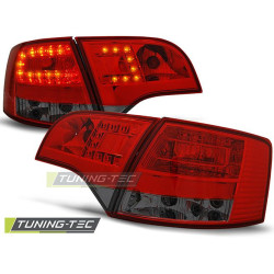 TUNING-TEC LED zadnje luči za AUDI A4 B7 11.04-03.08 AVANT, rdeče-dimna, V1