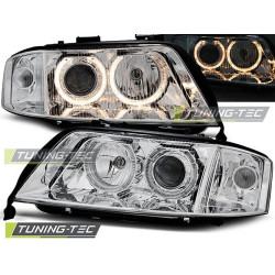 TUNING-TEC žarometi (Angel Eyes) za AUDI A6 05.97-06.01 (H7), krom