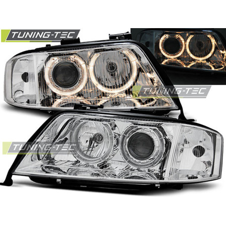 Osvetlenie TUNING-TEC žarometi (Angel Eyes) za AUDI A6 05.97-09.99 (H7), krom | race-shop.si