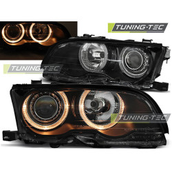 TUNING-TEC žarometi (Angel Eyes) za BMW E46 09.01-03.03 COUPE CABRIO (H7), črna