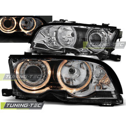 TUNING-TEC žarometi (Angel Eyes) za BMW E46 09.01-03.03 COUPE CABRIO (H7), krom