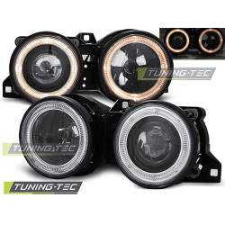 TUNING-TEC žarometi (Angel Eyes) za BMW E30 11.82-06.94 (H1), črna