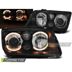 TUNING-TEC žarometi (Angel Eyes) za VW BORA 09.98-07.05 (H7), črna