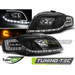 TUNING-TEC žarometi (Tube Light) za AUDI A4 B7 11.04-03.08 (H7/H1), črna, V2