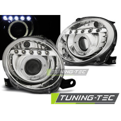 TUNING-TEC žarometi (Projector) za FIAT 500 07-15 (H1), krom
