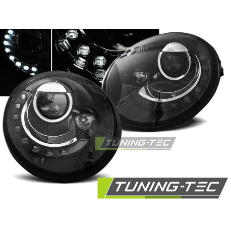 Osvetlenie TUNING-TEC žarometi (DRL) za VW NEW BEETLE 10.98-05.05 (H7), črna | race-shop.si
