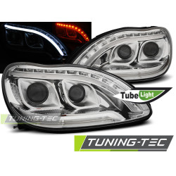TUNING-TEC žarometi (Tube Light) za MERCEDES W220 S-KLASA 09.98-05.05 (H7), krom
