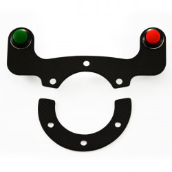 steering wheel double button holder - carbon
