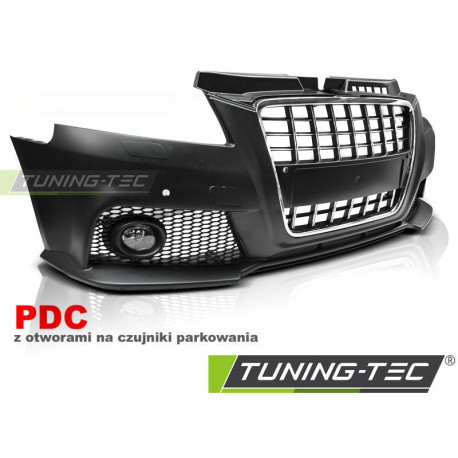 Body kit a vizuálne doplnky SPREDNJI ODBIJAČ SPORT KROM črna PDC za AUDI A3 08-12 | race-shop.si