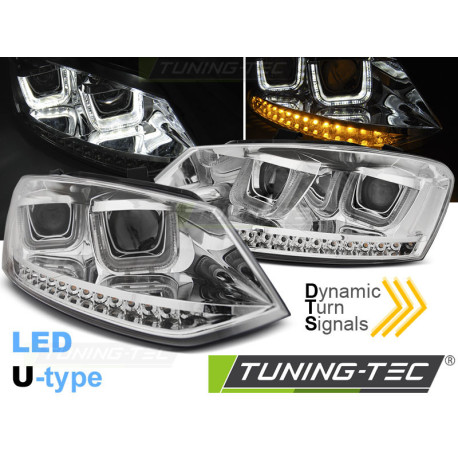 Osvetlenie ŽAROMETI U-LED LIGHT KROM SEQ za VW POLO 6R 09-03.14 | race-shop.si