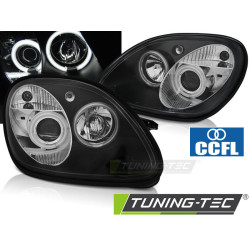 TUNING-TEC žarometi (CCFL, Angel Eyes) za MERCEDES R170 SLK 04.96-04 (H1), črna