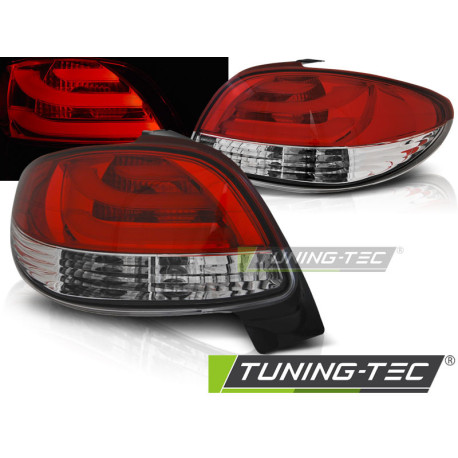 Osvetlenie TUNING-TEC LED zadnje luči (LED Bar) za PEUGEOT 206 10.98, rdeče-bela | race-shop.si