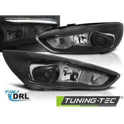 TUNING-TEC žarometi (DRL) za FORD FOCUS MK3 14-18 (za tovarniško LED luč, H7), črna