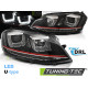 Osvetlenie TUNING-TEC LED žarometi (U-LED, DRL) za LINE VW GOLF 7 11.12-17 (H7/H1), rdeče-črna | race-shop.si