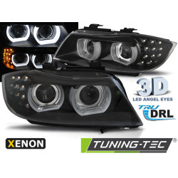 XENON ŽAROMETI ANGEL EYES LED DRL ČRNA za BMW E90/E91 09-11