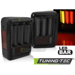 TUNING-TEC LED zadnje luči (LED Bar) za CHRYSLER JEEP WRANGLER JK 07-18 (brez homologacije), črno-dimna