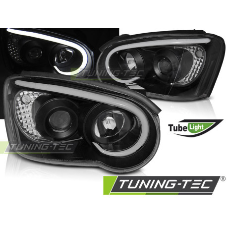 Osvetlenie TUNING-TEC žarometi (Tube Light) za SUBARU IMPREZA II GD 03-05 (H1, brez homologacije), črna | race-shop.si