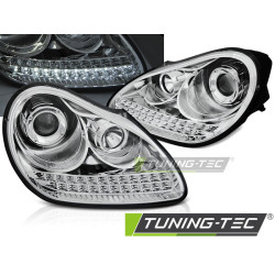 TUNING-TEC žarometi (Xenon, DRL) za PORSCHE CAYENNE 02-06 XENON (D1S/H1), krom