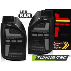 TUNING-TEC LED zadnje luči (LED Bar, SEQ) za VW T6,T6.1 15-21 (za tovarniško LED luč), črno-dimna