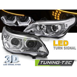TUNING-TEC žarometi (Angel Eyes) za 3D BMW E60 E61 03-07, krom