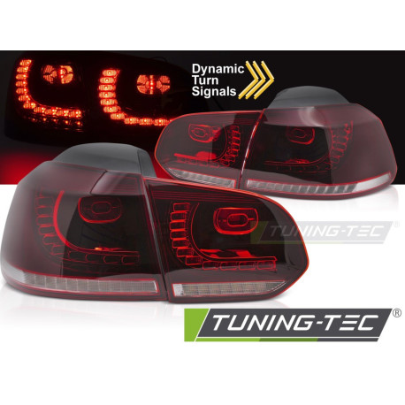 Osvetlenie TUNING-TEC LED zadnje luči (SEQ) za VW GOLF 6 08-13 (HATCHBACK), rdeče-bela | race-shop.si