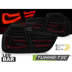 TUNING-TEC LED zadnje luči (LED Bar, SEQ) za BMW E90 09-11, črno-dimna