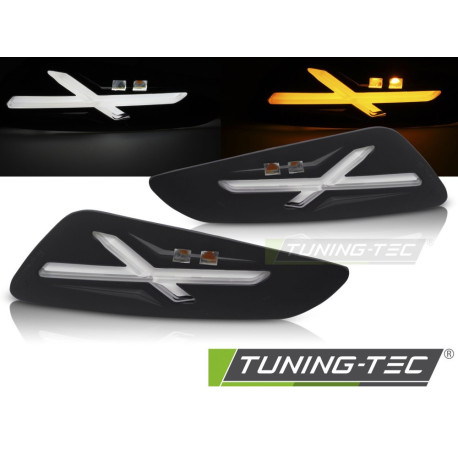 Osvetlenie FRONT DIRECTION BLACK LED fits VESPA SPRINT / PRIMAVERA 150cc | race-shop.si