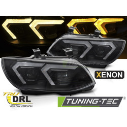 XENON HEADLIGHTS YELLOW LED BLACK DRL fits BMW E92 / E93 LCI 10-13