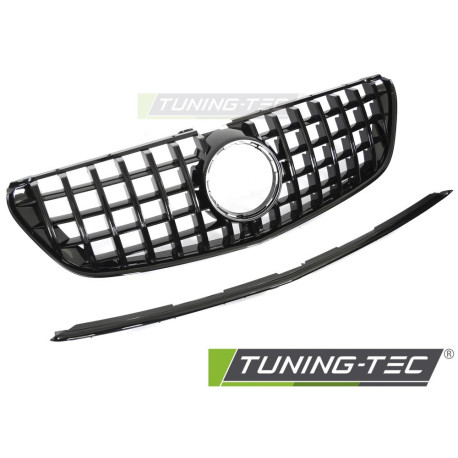 Body kit a vizuálne doplnky TUNING-TEC maska hladilnika (Sport) za MERCEDES V-CLASS W447 14-19, sijajno črna | race-shop.si
