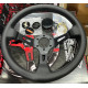 Volani 3 spoke steering wheel RACES Pelle, 350mm, nappa leather, 90mm offset, black | race-shop.si