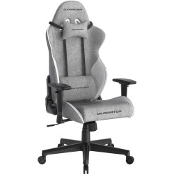 DXRacer GLADIATOR Gaming Chair, Fabric Grey/White
