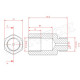 Adapterji in lambda sonde Lambda (o2) Probe spacer adapter (emulator) straight, galvanised steel, 2 mm bore | race-shop.si
