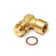 Adapterji in lambda sonde Lambda (o2) Probe spacer adapter (emulator) angled, brass, 4 mm bore | race-shop.si