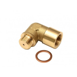 Lambda (o2) Probe spacer adapter (emulator) angled, brass, 2 mm bore