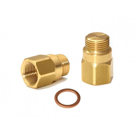 New Lambda (o2) Probe spacer adapter (emulator) straight, brass, 2 mm bore | race-shop.si