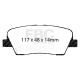 Zavore EBC Zadnji komplet EBC PD02KR465 - Zavorni diski Premium OE + zavorne ploščice Redstuff Ceramic | race-shop.si