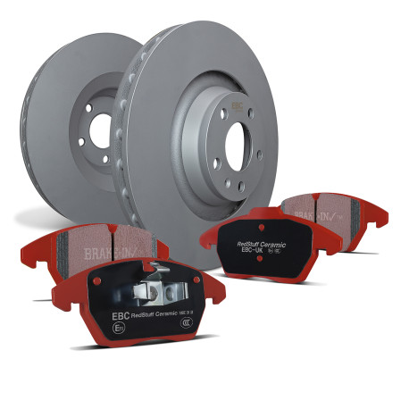 Zavore EBC Zadnji komplet EBC PD02KR481 - Zavorni diski Premium OE + zavorne ploščice Redstuff Ceramic | race-shop.si