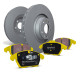Zavore EBC Sprednji komplet EBC PD03KF1533 - Zavorni diski Premium OE + zavorne ploščice Yellowstuff | race-shop.si