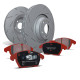 Zavore EBC Sprednji komplet EBC PD07KF319 - Zavorni diski Ultimax Grooved + zavorne ploščice Redstuff Ceramic | race-shop.si