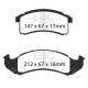 Zavore EBC Sprednji komplet EBC PD11KF305 - Zavorni diski Turbo Grooved + zavorne ploščice Greenstuff | race-shop.si