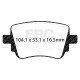 Zavore EBC Zadnji komplet EBC PD12KR264 - Zavorni diski Turbo Grooved + zavorne ploščice Redstuff Ceramic | race-shop.si