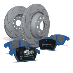 Sprednji komplet EBC PD19KF1116 - Zavorni diski BSD Grooved + zavorne ploščice Bluestuff