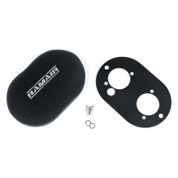 RAMAIR domed carb air filter with baseplate to fit Dellorto 40 DHLA