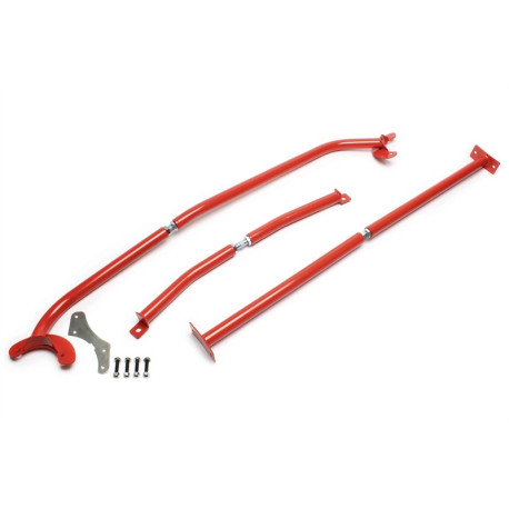 Stebrički TA-TECHNIX komplet 3 opornic za VW Bora 1J, jeklo, rdeč | race-shop.si