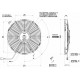 Ventilatorji 24V Univerzalni električni ventilator SPAL 305mm - sesanje, 24V | race-shop.si